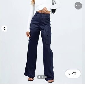 Princess Polly Princess Polly Gimore Navy Cargo Pants size 4